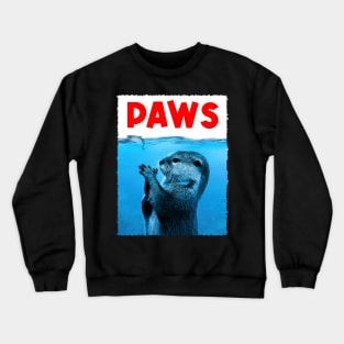 Otterly PAWS Chic Tee Triumph for Lovers of Adorable Aquatic Creatures Crewneck Sweatshirt